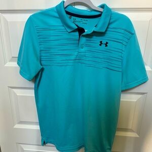 Youth XL Under Armour blue polo shirt